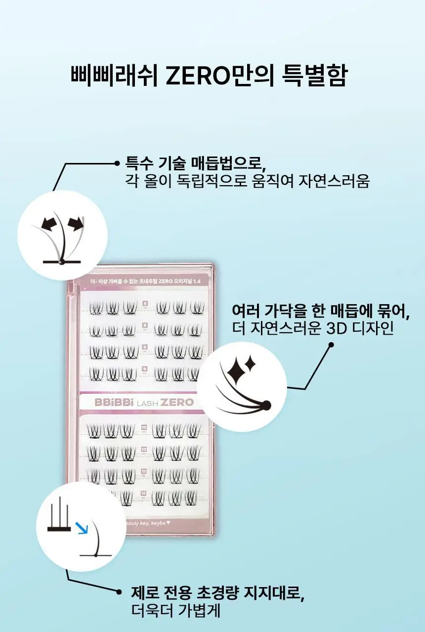 [NEW 호수 출시 / 라이트 노글루 래쉬] 키보 노글루 삐삐래쉬 제로 오리지널 3종 택 1 상세페이지 13